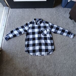 Streetwear Society Black and White Checkered Button Down Shirt